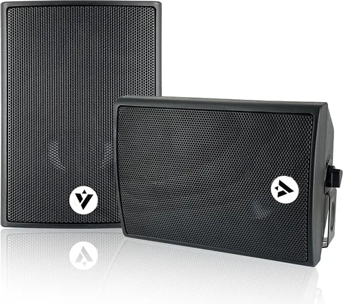 Miniatura 3 de VOYZ Altavoces montados en la pared de 2 vías para diversión en interiores y exteriores - Altavoces de 100 W de alto rendimiento con woofer de cono