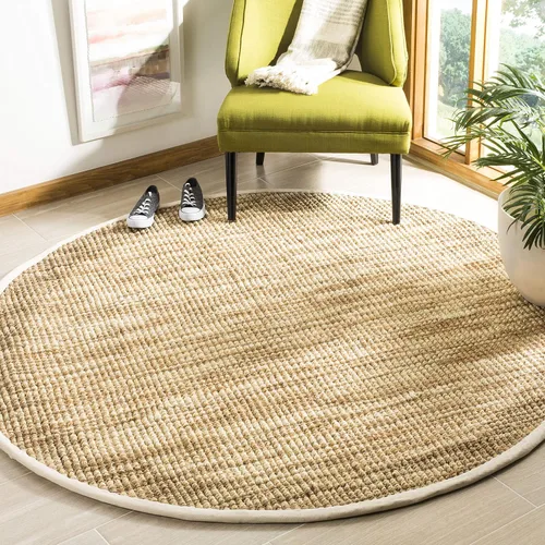 Miniatura 7 de SAFAVIEH Natural Fiber Collection - Alfombra decorativa de 3 x 5 pies, natural y crema, yute hecho a mano, ideal para zonas de alto tráfico