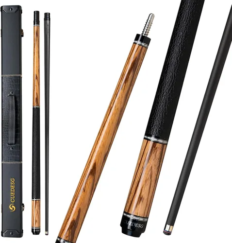 Miniatura 23 de Palo de Billar de Fibra de Carbono 10.5mm/11.8mm/12.5mm, Palo de Piscina de Baja Deflexión con Empuñadura de Madera Rara, Palo de Billar Profesional