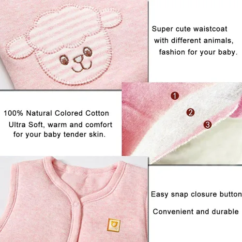 Miniatura 5 de Monvecle - Chaleco de algodón cálido para bebé o niño pequeño (Unisex)