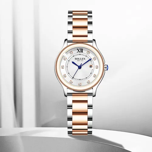 Miniatura 7 de Reloj de cuarzo para mujer, relojes analógicos de cuarzo de moda impermeables para mujer