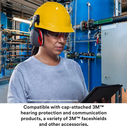 Miniatura 7 de 3M Hard Hat SecureFit H-700 Series - Casco de seguridad estilo gorra con sensor Uvicator, suspensión de trinquete de difusión de presión de 4 puntos