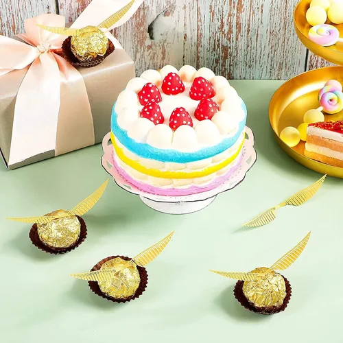 Miniatura 2 de 50 piezas de decoración de mago para cupcakes con purpurina dorada, decoración de fiesta de mago para suministros de fiesta de cumpleaños