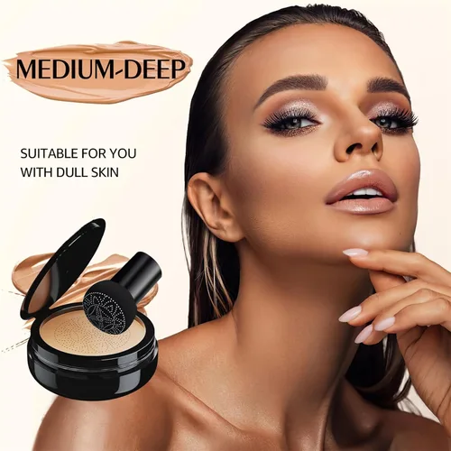 Miniatura 3 de Mushroom Head Air Cushion CC Cream - Base de maquillaje facial BB Cream para piel madura, corrector hidratante que ilumina larga duración, tono