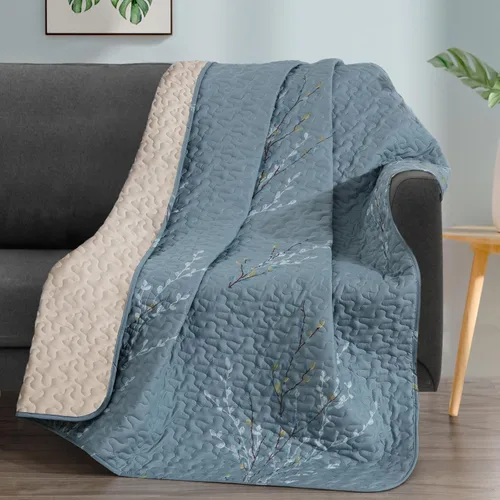 Miniatura 8 de Lujo Reversible 100% algodón clásico Boho a rayas a cuadros Cobija 60 x 50 pulgadas se puede lavar a máquina y secar en secadora, Algodón, Patrón 3