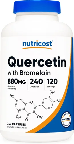Miniatura 6 de Nutricost Quercetina 800 mg, 240 Cápsulas con Bromelaína - 120 Porciones