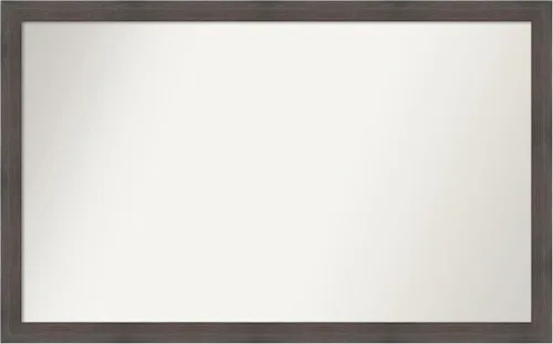 Miniatura 435 de Amanti Art Espejo de pared personalizado no biselado (24 x 27 pulgadas), marco estrecho de nogal chipre - varios tamaños personalizados - Espejo