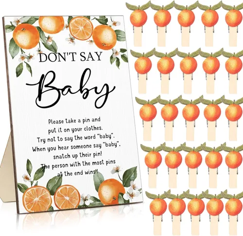 Miniatura 19 de Unittype 51 Piezas No Digas Bebé Juego de Baby Shower Regalos Incluye Letrero de Baby Shower Tema Abeja y 50 Mini Pinzas de Ropa de Abeja para Niños