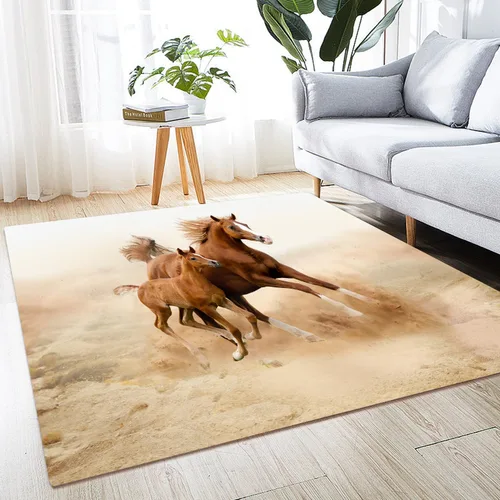 Miniatura 2 de Alfombra grande de 5 x 6 pies para dormitorio, sala de estar, habitación de los niños, decoración del hogar, alfombra antideslizante para correr