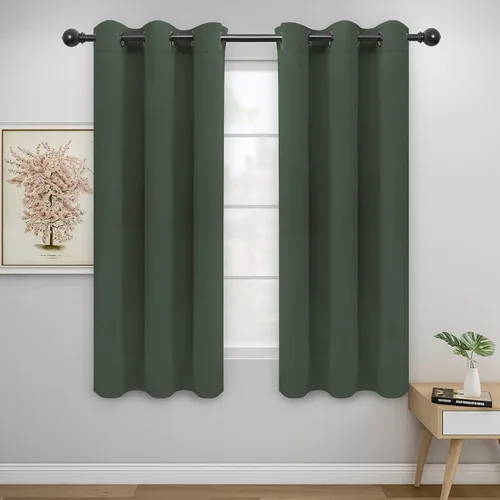 Miniatura 61 de Easy-Going - Cortinas opacas para dormitorio, aislamiento térmico sólido con ojales, cortinas de ventana para reducción de ruido, cortinas