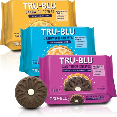 Miniatura 11 de TRU BLU - Galletas dúplex con crema de chocolate y vainilla, sin ingredientes artificiales, sin jarabe de maíz de alta fructosa, fabricadas