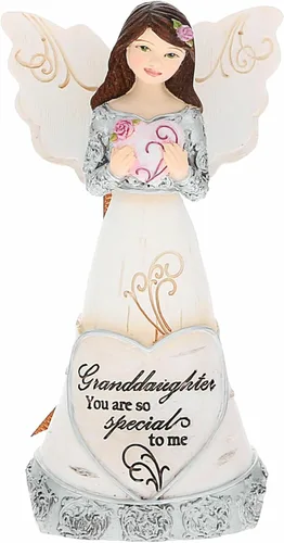 Miniatura 44 de Pavilion Gift Company Elements Daughter - Figura de ángel guardián, 6 pulgadas, color rojo
