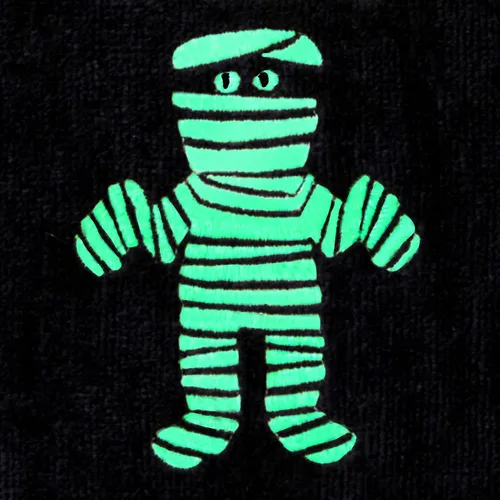 Miniatura 4 de SKL Home de Saturday Knight Ltd. - Creepin Real Glow in The Dark - Juego de toallas de mano, color negro