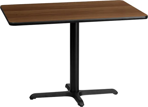 Miniatura 5 de Flash Furniture Mesa rectangular laminada negra de 30 x 42 pulgadas con base de altura de mesa de 23.5 x 29.5 pulgadas