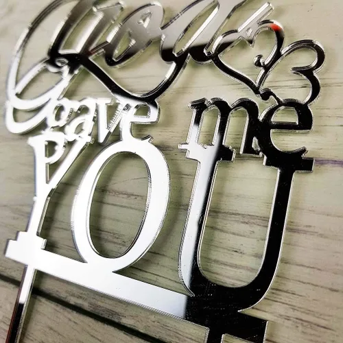 Miniatura 4 de Decoración para tartas de boda God Gave Me You (negro)