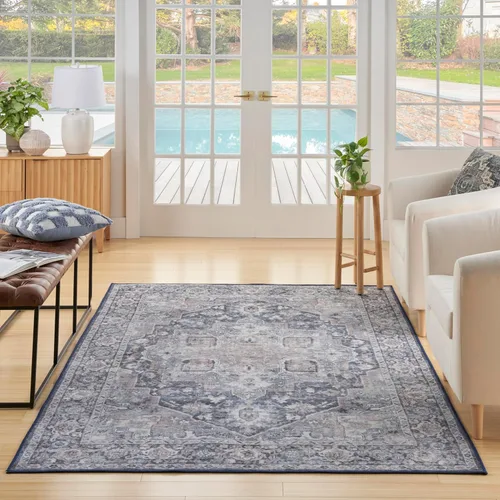 Miniatura 8 de Nourison Home New Concept - Alfombra lavable de 6 x 9 pies, fácil de limpiar, no se desprende, para dormitorio, sala de estar, comedor y cocina