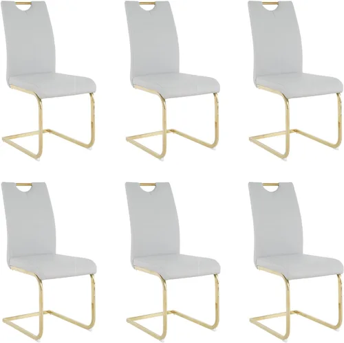 Miniatura 20 de Juego de 2 sillas de comedor, modernas sillas de cocina con respaldo alto con patas de metal y asiento acolchado de piel sintética, sillas de Negro