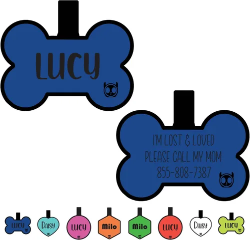 Miniatura 35 de Etiqueta de gato silenciosa de silicona personalizada con 5 líneas de grabado profundo personalizado duradero, etiqueta de identificación de mascota