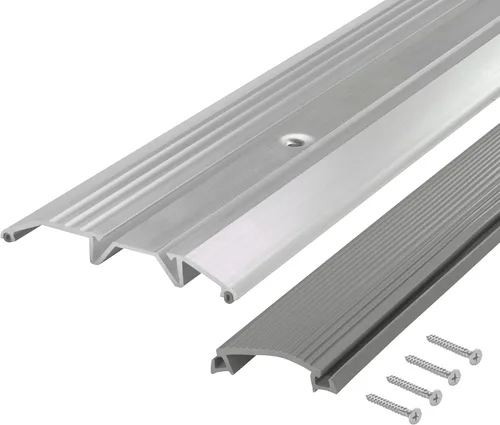Miniatura 8 de M-D Building Products 08102 3-3/4 pulgadas x 3/4 pulgadas x 36 pulgadas. Aluminio plateado y vinilo resistente umbral de bajo perfil