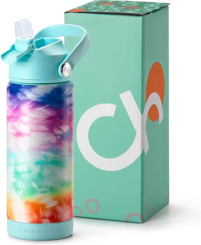 Miniatura 36 de Botella de Agua Choco Mocha para Niños para la Escuela, Botella de Agua Aislada para Niños de Acero Inoxidable para Niños, 14 Oz Camión Monstruo