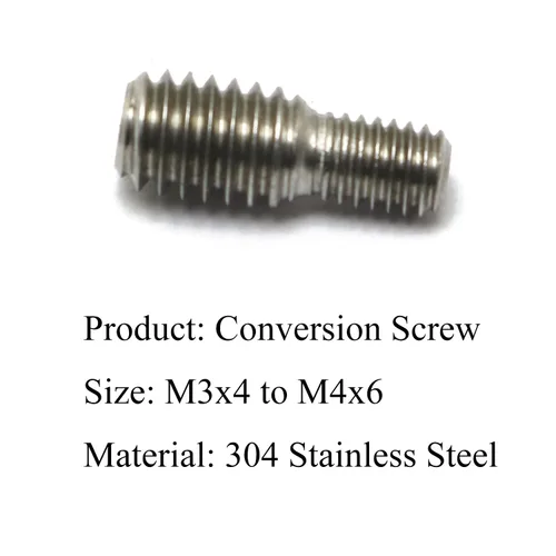 Miniatura 4 de Tornillo de conversión de acero inoxidable 304 M3 a M4 Tornillo macho adaptador de metal