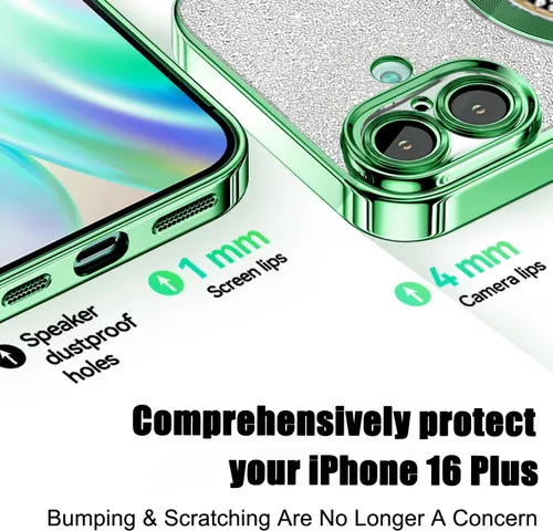 Miniatura 143 de Misscase Funda magnética con purpurina para iPhone 11 compatible con MagSafe, protección completa, delgada, a prueba de golpes, antiarañazos
