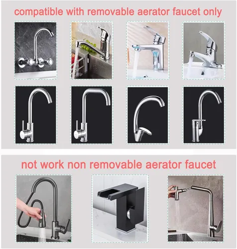 Miniatura 6 de Adaptador de grifo con aireador, adaptador de grifo de fregadero a manguera de jardín, adaptador de grifo a manguera de jardín para cocina y baño