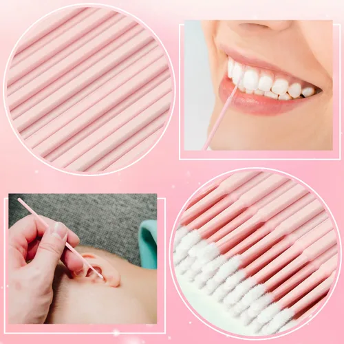 Miniatura 3 de EVERMARKET Micro hisopos para extensiones de pestañas, 200 microaplicadores desechables para maquillaje, microswabs de 0.079 pulgadas