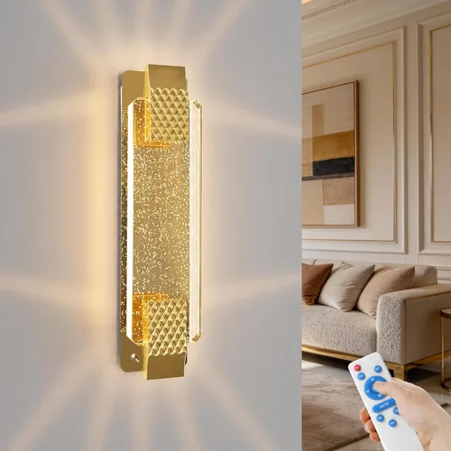 Miniatura 11 de camuucci Aplique de pared operado por batería recargable de 12000mAh, luz de pared para interiores, sin cableado, control remoto, regulable