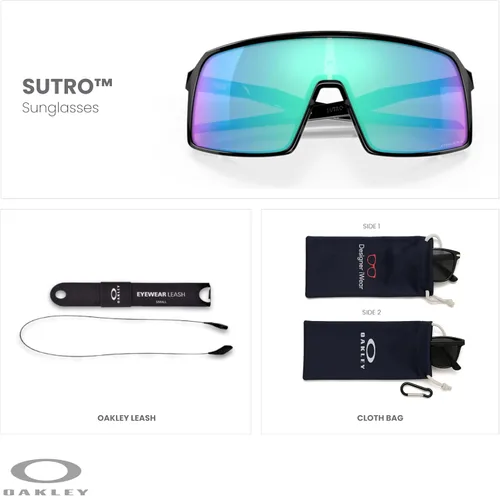 Miniatura 51 de Oakley Sutro OO9406 / OO9462 - Lentes de sol para hombre, kit de correa de accesorios, bolsa de microfibra
