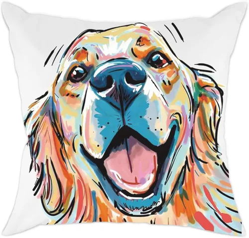 Miniatura 13 de Fundas de almohada con diseño de perro. fundas de cojín de algodón y lino para decorar hogares sofá de 18 x 18 pulgadas Pit Bull-m