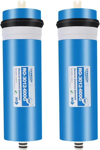 Paquete de 2 elementos universales de membrana RO de ósmosis inversa de 600 GPD, filtro de agua de repuesto de 3.0 x 12 pulgadas, para sistema