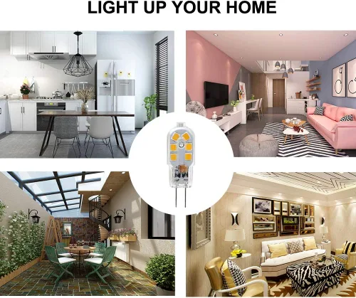 Miniatura 7 de Bombilla LED G4, reemplazo de bombilla halógena de 20 W, base de dos pines G4 de 2 W, AC/DC 12 voltios luz blanca diurna 6000 K, no regulable