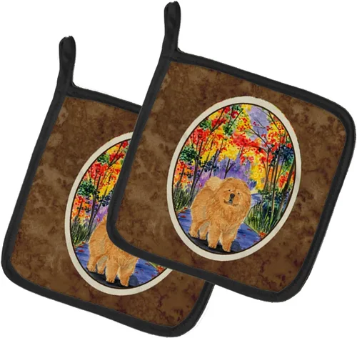 Miniatura 259 de Caroline's Treasures SS8617PTHD - Juego de soportes para ollas de cocina resistentes al calor, almohadillas calientes para horno para cocinar, Husky