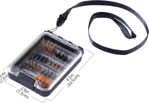 Miniatura 6 de BASSDASH Fly Fishing Flies Kit Fly Assortment Trout Bass Fishing with Fly Box with Dry/Wet Flies, Nymphs, Streamers, Popper