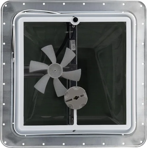 Miniatura 8 de HENG'S INDUSTRIES Respiradero universal para techo de remolque/caravana de RV de 14 pulgadas con tapa de humo y ventilador de 12V 12 voltios 74112