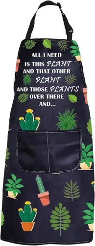 PXTIDY Delantal de jardinero de regalos para amantes de las plantas, delantal de jardín All Need Is This Plant Delantal para plantas suculentas