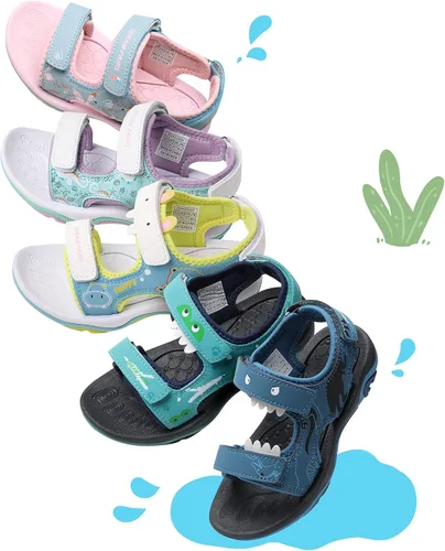 Miniatura 6 de DREAM PAIRS Sandalias deportivas de verano para niños y niñas, zapatos deportivos de agua para niños pequeños
