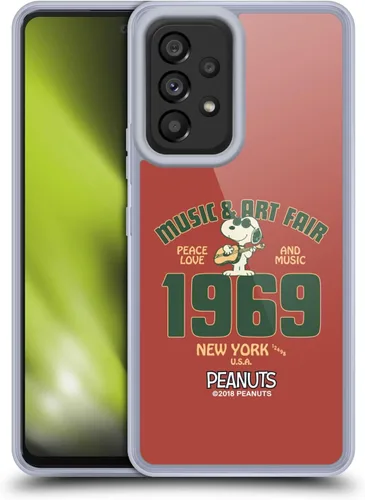 Miniatura 158 de Head Case Designs Funda de gel Woodstock 50th con licencia oficial de Peanuts Snoopy Guitar 1969 [protección de grado militar] compatible