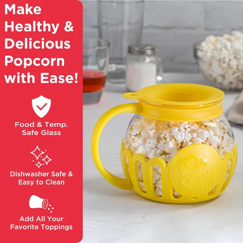 Miniatura 2 de Envase para hacer palomitas de maíz en el microondas Ecolution Original MicroPop Amarillo