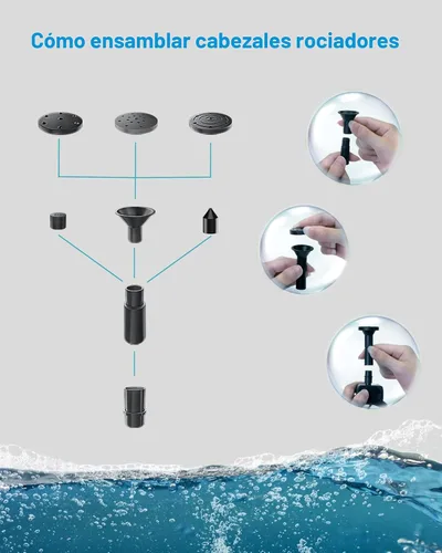 Miniatura 5 de Biling Bomba solar para fuente de agua, baño solar para pájaros, al aire libre con tubo, bomba de fuente de energía solar para estanque de pájaros