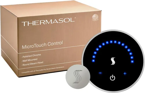 Thermasol Kit de controlador MicroTouch y cabezal de vapor, kit de ducha de vapor compatible con generador de ducha de vapor Thermasol, control de