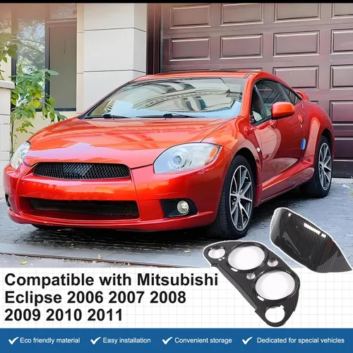 Miniatura 7 de Marco de panel de medidor de consola central compatible con Mitsubishi Eclipse 2006-2011, panel de instrumentos de tablero de automóvil