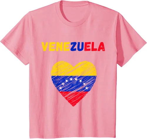 Miniatura 71 de Camiseta con la bandera venezolana con corazón de Venezuela, Negro