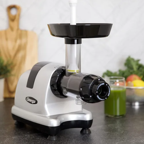 Miniatura 3 de Omega Máquina exprimidora de prensado en frío, extractor de jugo de frutas y verduras y sistema de nutrición para leche de nuez para bebés