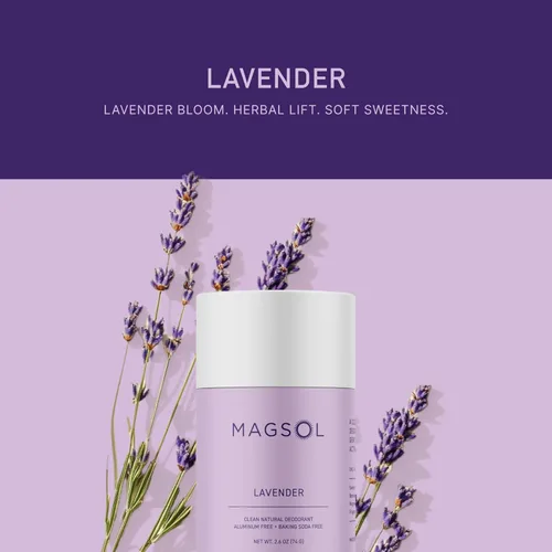Miniatura 5 de MAGSOL Desodorante natural para hombres, desodorante sin aluminio para mujeres (paquete de 2) (lavanda)