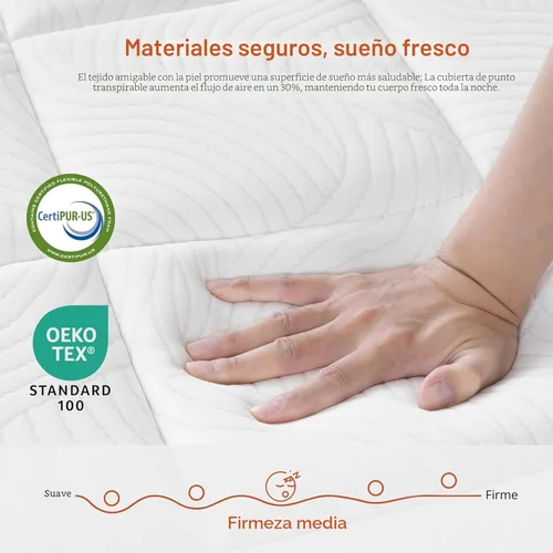 Miniatura 3 de Colchón tamaño King, colchón híbrido de lujo de 14 pulgadas King en una caja, colchones de espuma viscoelástica de gel refrescante con resortes