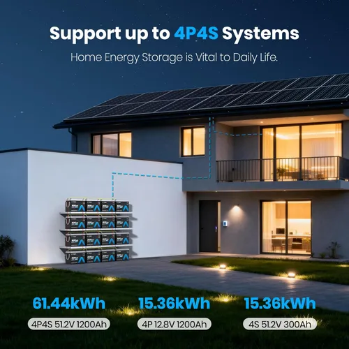 Miniatura 7 de Batería de litio LiFePO4 autocalentable de 12.8 V 300 Ah con monitoreo de aplicación, BMS integrado de 200 A, batería de energía recargable de 3840