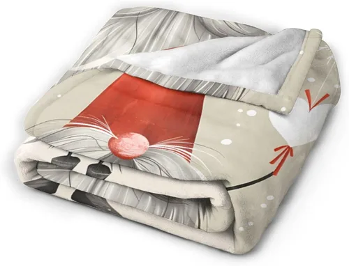 Miniatura 4 de Delerain Christmas Gnome Tomte Soft Throw Blanket 40"x50" Lightweight Flannel Fleece Blanket for Couch Bed Sofa Travelling Camping for Kids Adults