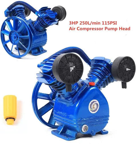Miniatura 4 de Cabezal de bomba de compresor de aire, cabezal de reemplazo de bomba de compresor de aire tipo V 3HP para reparación de automóviles de fábrica